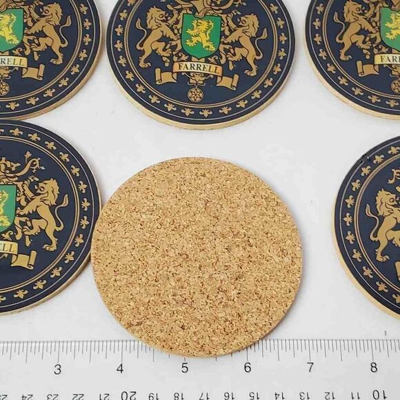 6 Drink Coasters FARRELL crest Family - Picture 4 of 4
